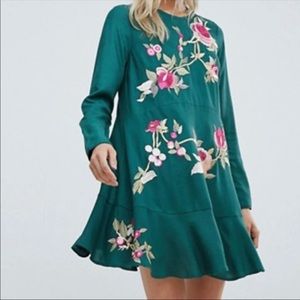 Mini drop waist dress